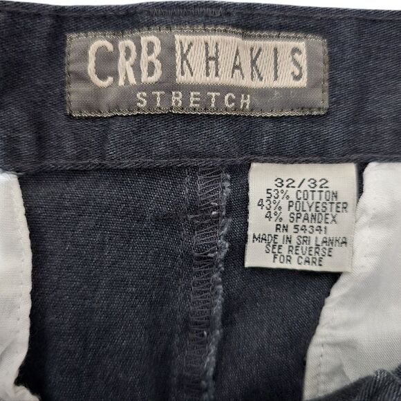CRB Khakis Stretch Size 32x32 Gray Pants Straight Leg - Picture 4 of 4